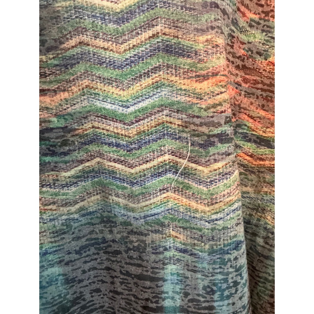 Live and Let Live Tunic Woman 2X Multi-Color Excellent Asymmetrical Rhinestone - Picture 4 of 13
